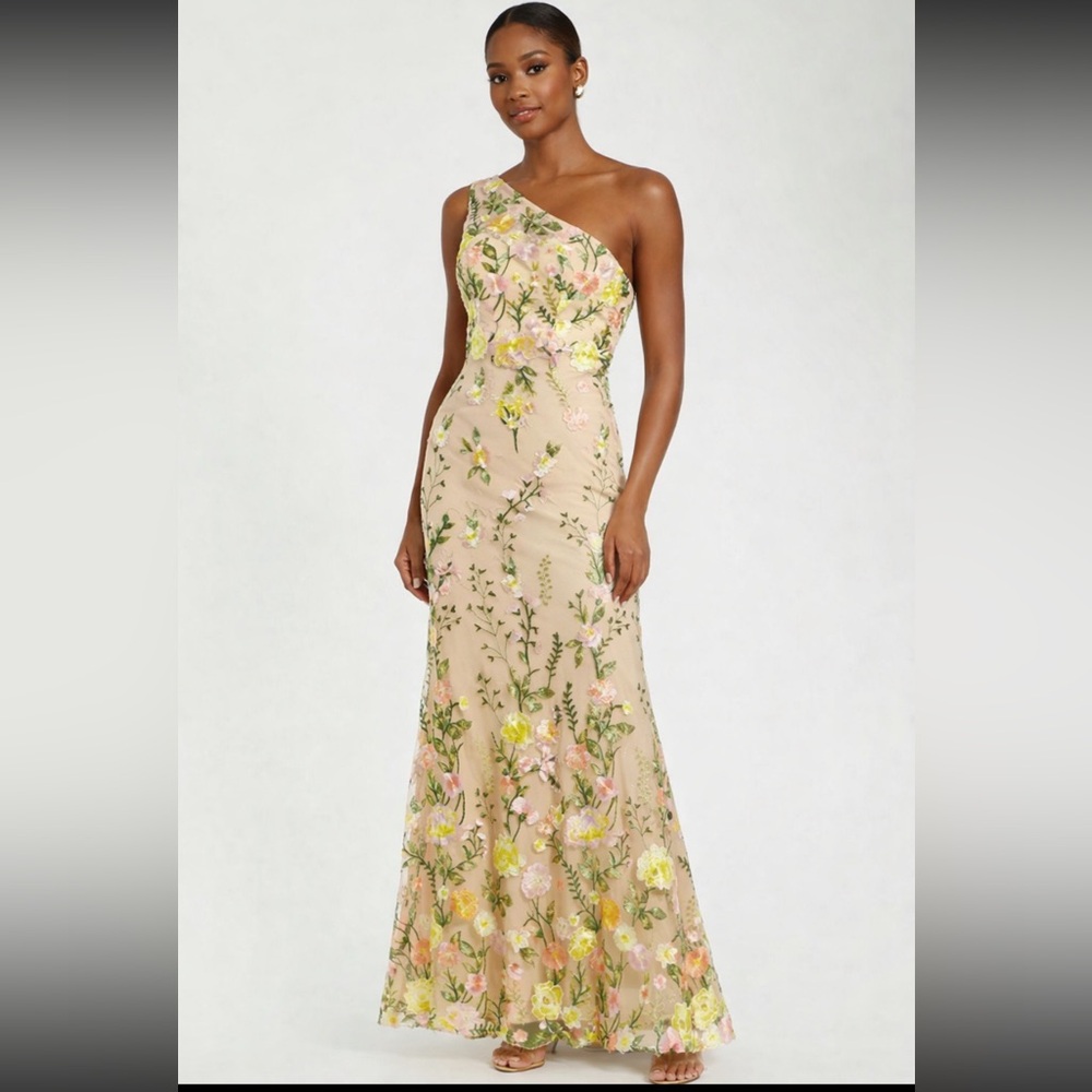 New AW Bridal CAOIMHE One Shoulder Embroidered Maxi Dress 14 , 10 & 2 & 0